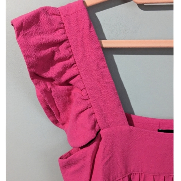 Tuckernuck Pomander Place Camelillia Pink Hazel Flutter Sleeve Dress - Picture 3 of 9